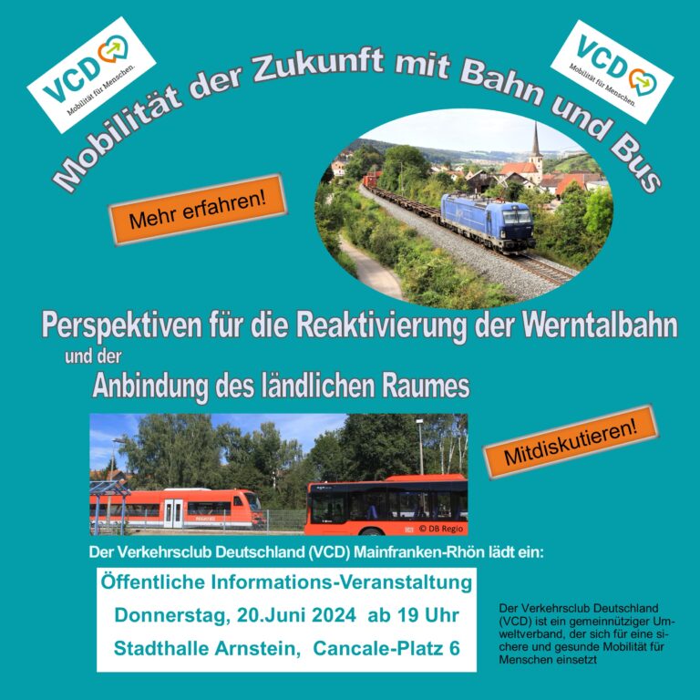 Info- und Diskussionsabend Reaktivierung der Werntalbahn für den SPNV