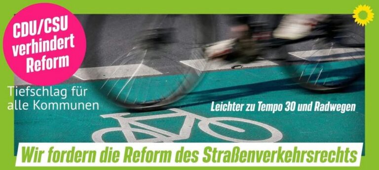 Änderung der Straßenverkehrsordnung gescheitert 