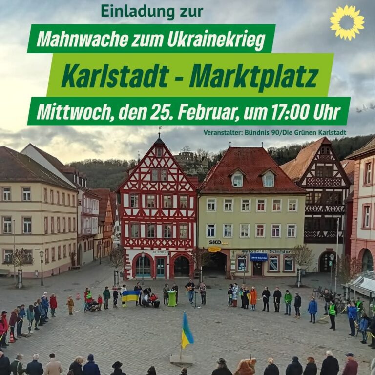 Mahnwache zum Angriffskrieg auf die Ukraine