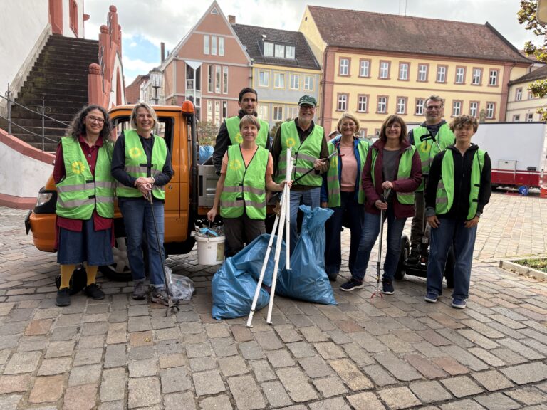 Grüne Karlstadt riefen zum Müllsammeln auf